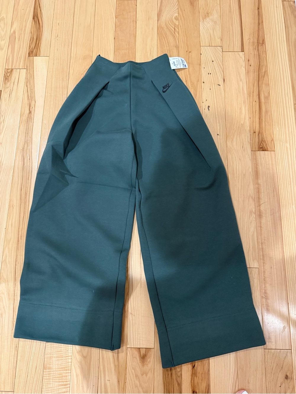 Nike Kids Wide Leg Pants in Forest Green